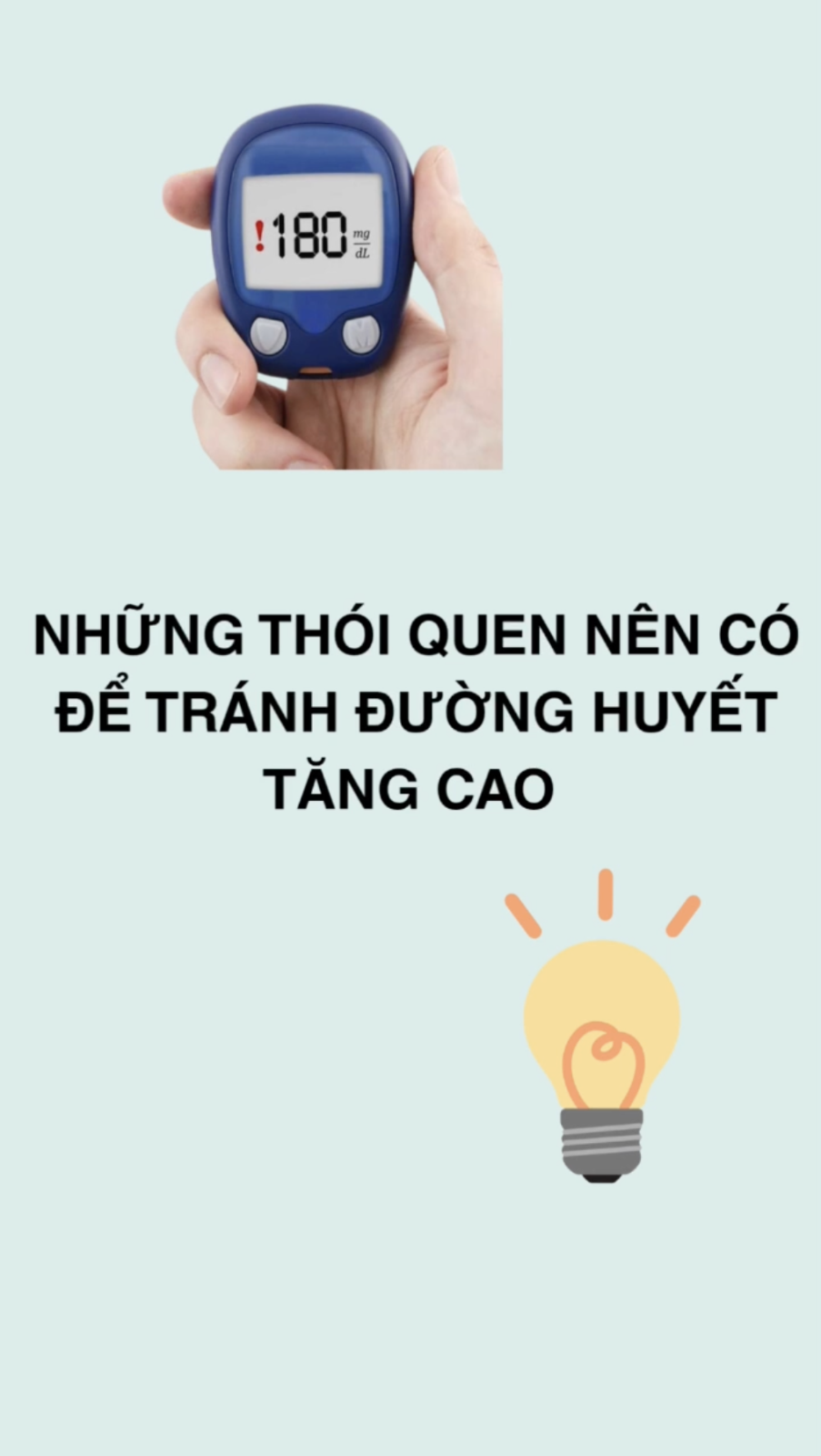 NHỮNG THÓI QUEN NÊN CÓ ĐỂ TRÁNH ĐƯỜNG HUYẾT TĂNG CAO