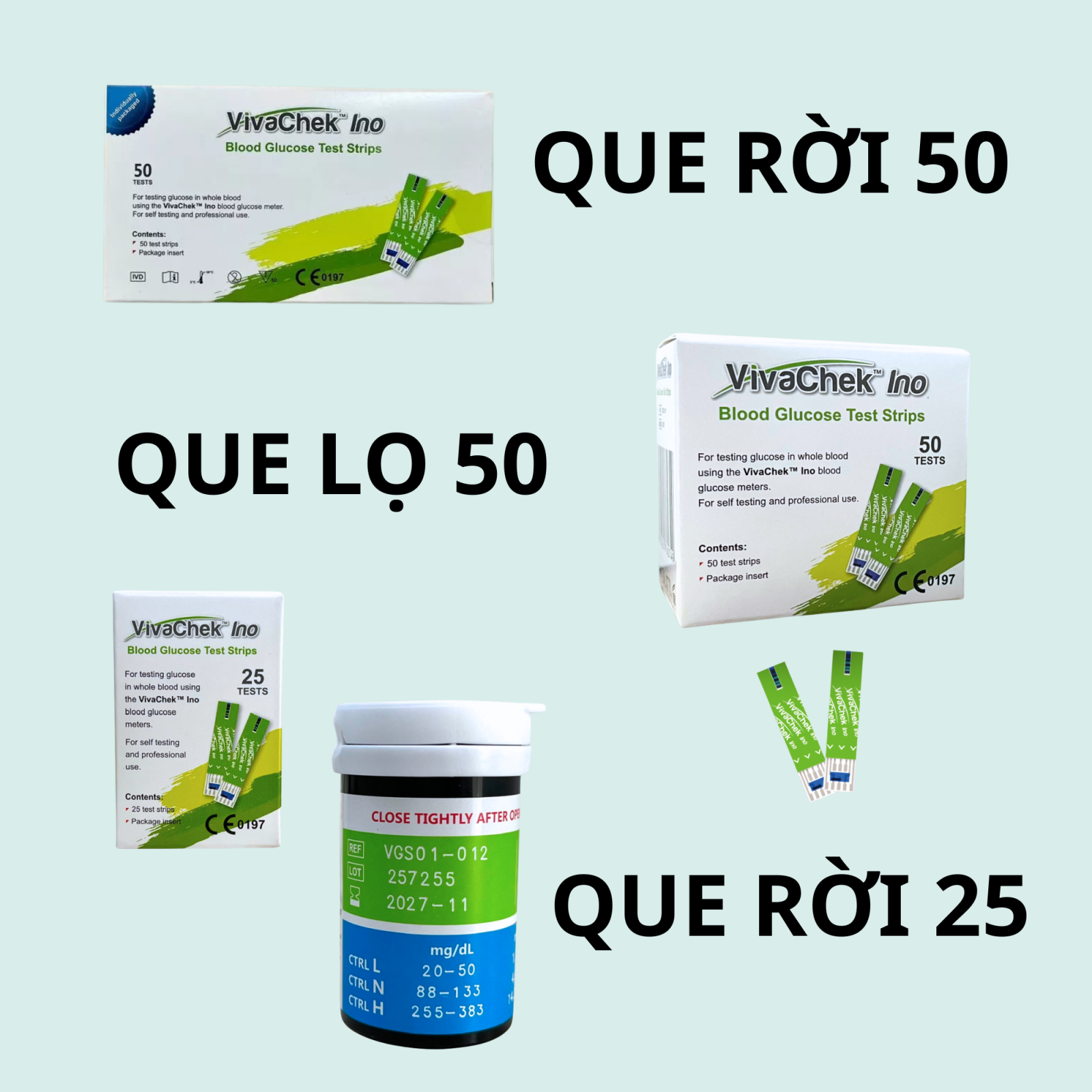 QUE LỌ VÀ QUE RỜI VIVACHEK, SỬ DỤNG LOẠI NÀO THÌ PHÙ HỢP? HAI LOẠI QUE NÀY KHÁC BIỆT RA SAO?